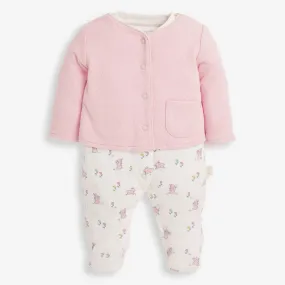 2- Piece Bunny Sleepsuit & Jacket Set