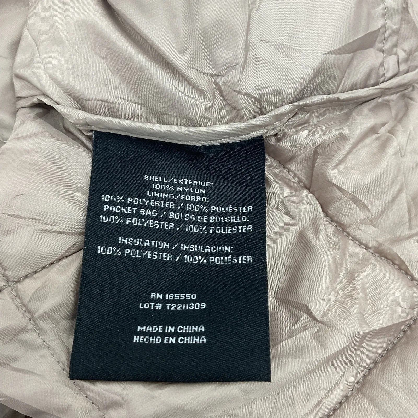 32 Degrees Women's Quilted Front Pockets Winter Jacket Beige Women's L Preowned