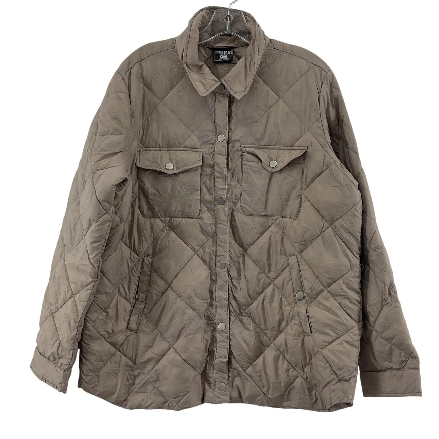 32 Degrees Women's Quilted Front Pockets Winter Jacket Beige Women's L Preowned