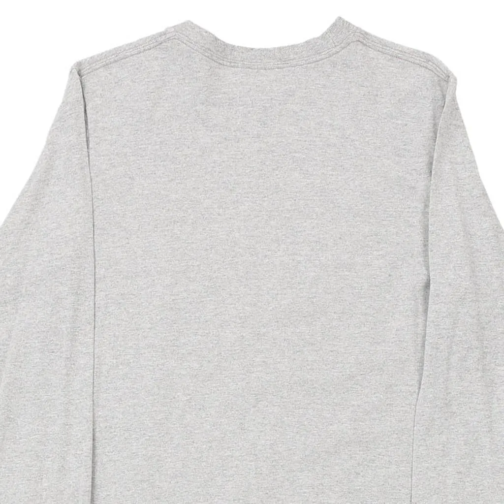 Age 14 Adidas Long Sleeve T-Shirt - Large Grey Cotton