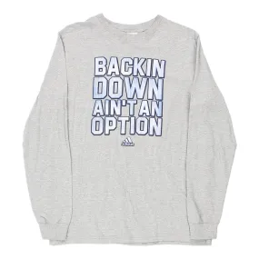 Age 14 Adidas Long Sleeve T-Shirt - Large Grey Cotton