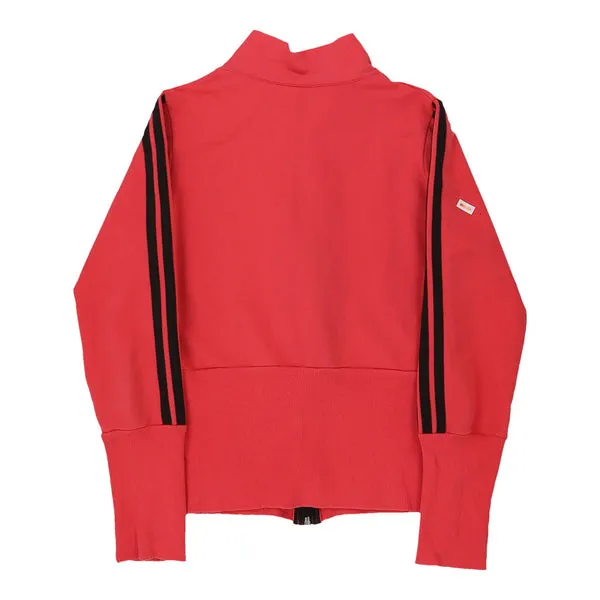 Age 9-10 Adidas Track Jacket - Small Red Polyester