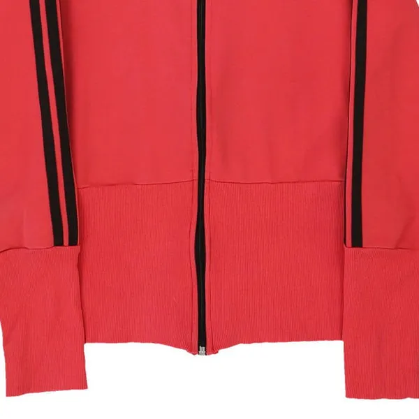 Age 9-10 Adidas Track Jacket - Small Red Polyester