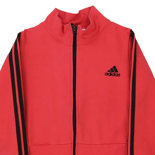 Age 9-10 Adidas Track Jacket - Small Red Polyester
