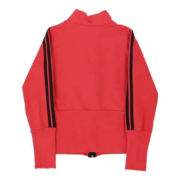 Age 9-10 Adidas Track Jacket - Small Red Polyester