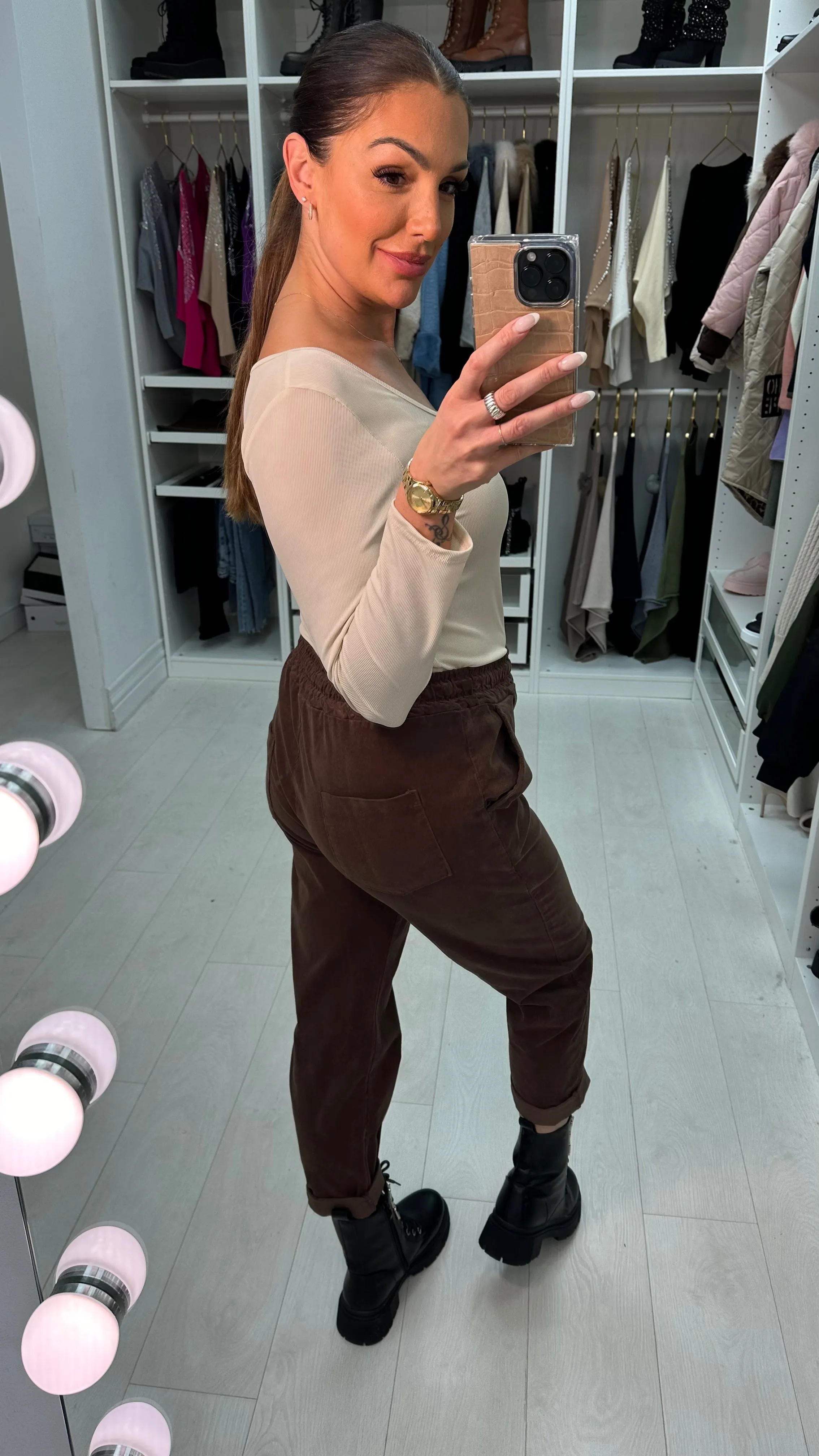 Angelo Plain Corduroy Joggers