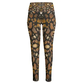 Animal Print High Waist Long Leggings With Side Pockets up to 6 XL