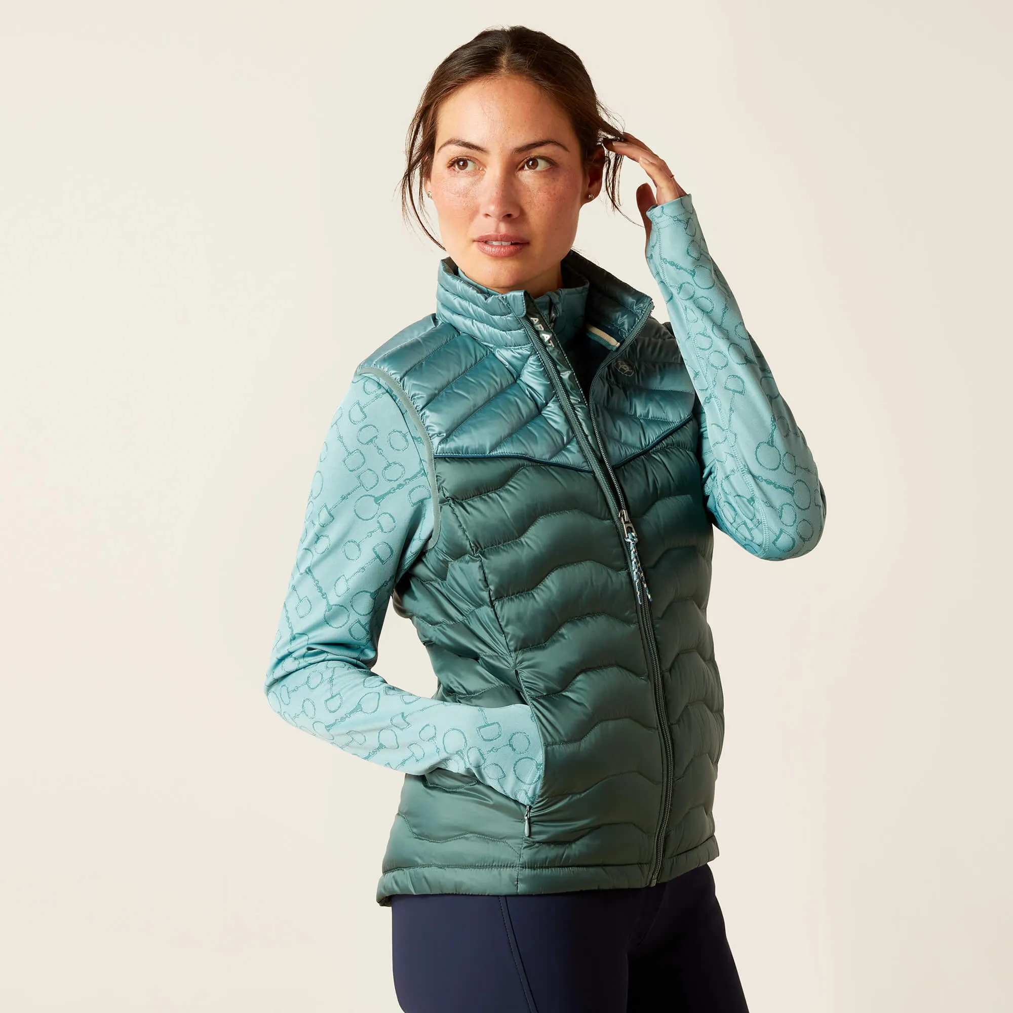 Ariat Women's Ideal Down Gilet in Arctic/Silver Pine