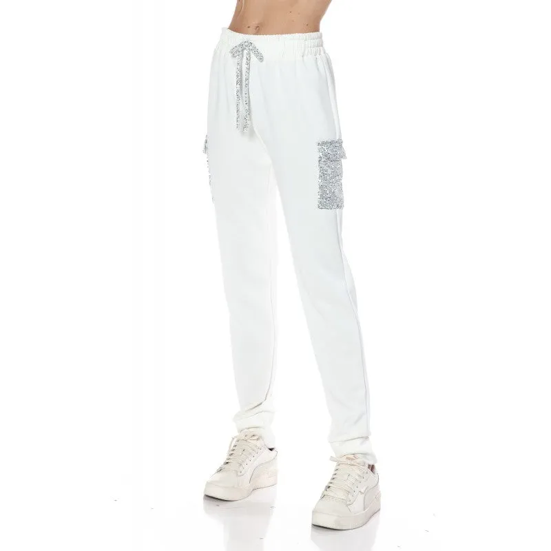 Ariella Sequin Cargo Pocket Jogger