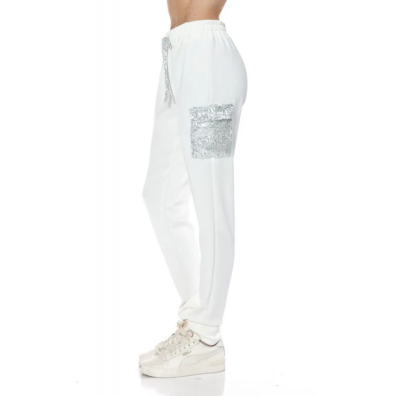 Ariella Sequin Cargo Pocket Jogger