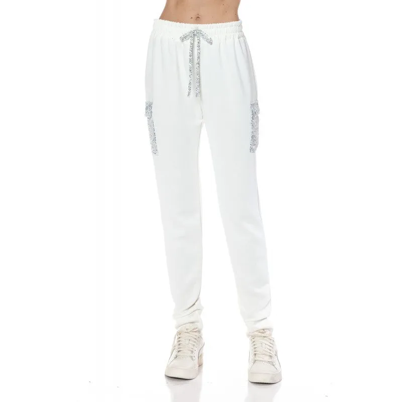 Ariella Sequin Cargo Pocket Jogger
