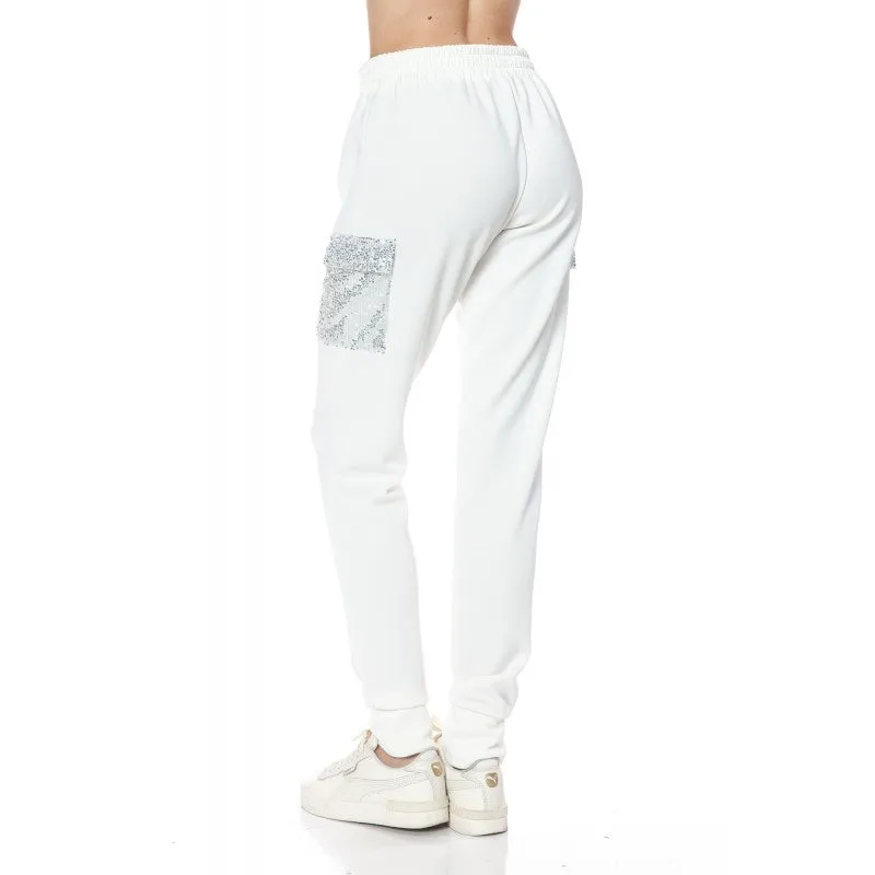 Ariella Sequin Cargo Pocket Jogger