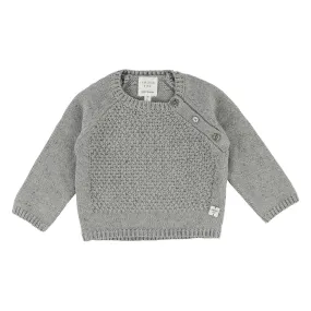 Baby Boy Knit Sweater with Buttoned Shoulder