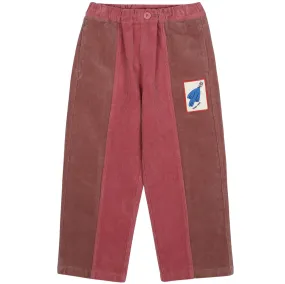 Bird Corduroy Pants in Pink by Jelly Mallow - Last One In Stock - 6-7 Years