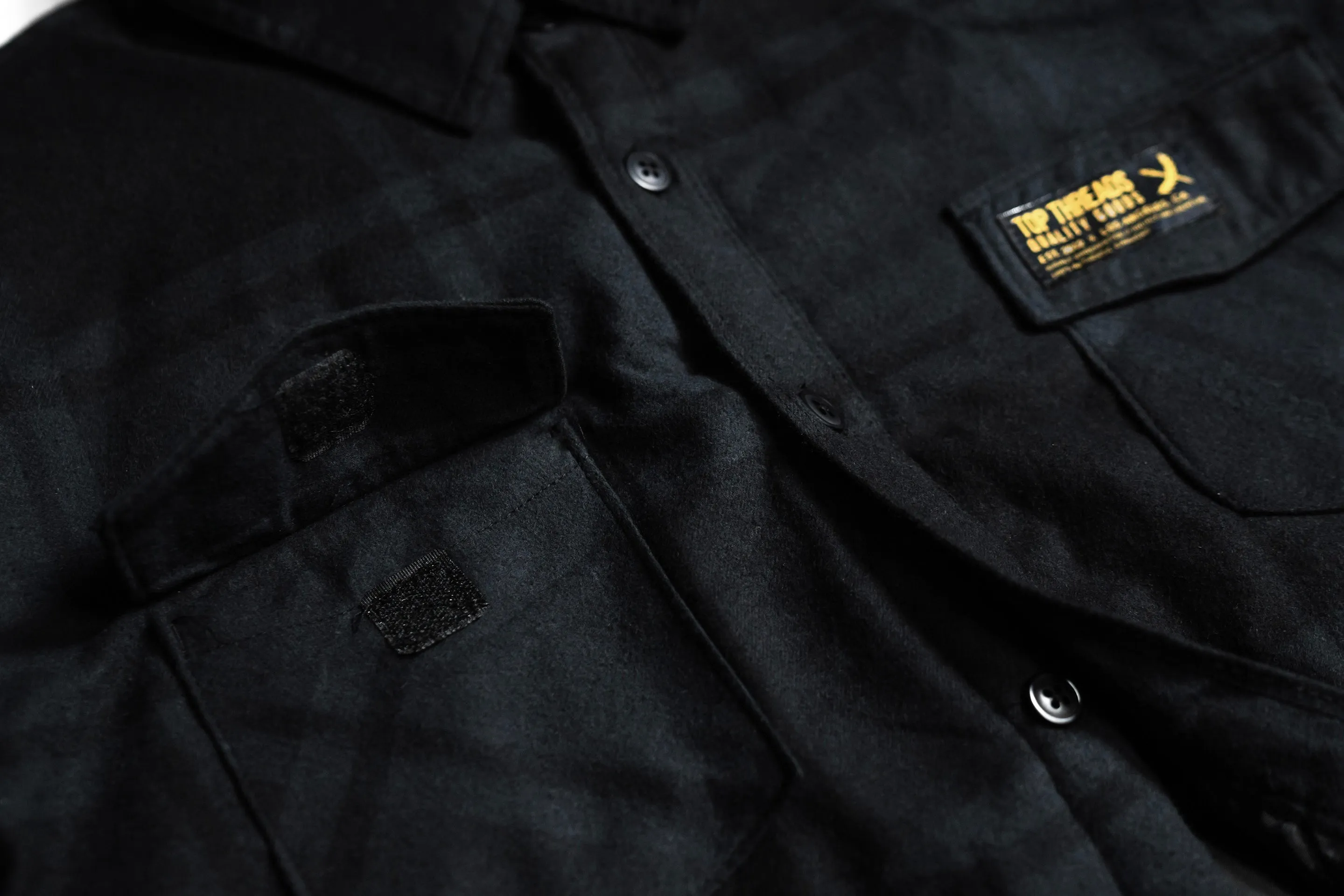 Blacklist Quilted Flannel Jacket - Black Plaid