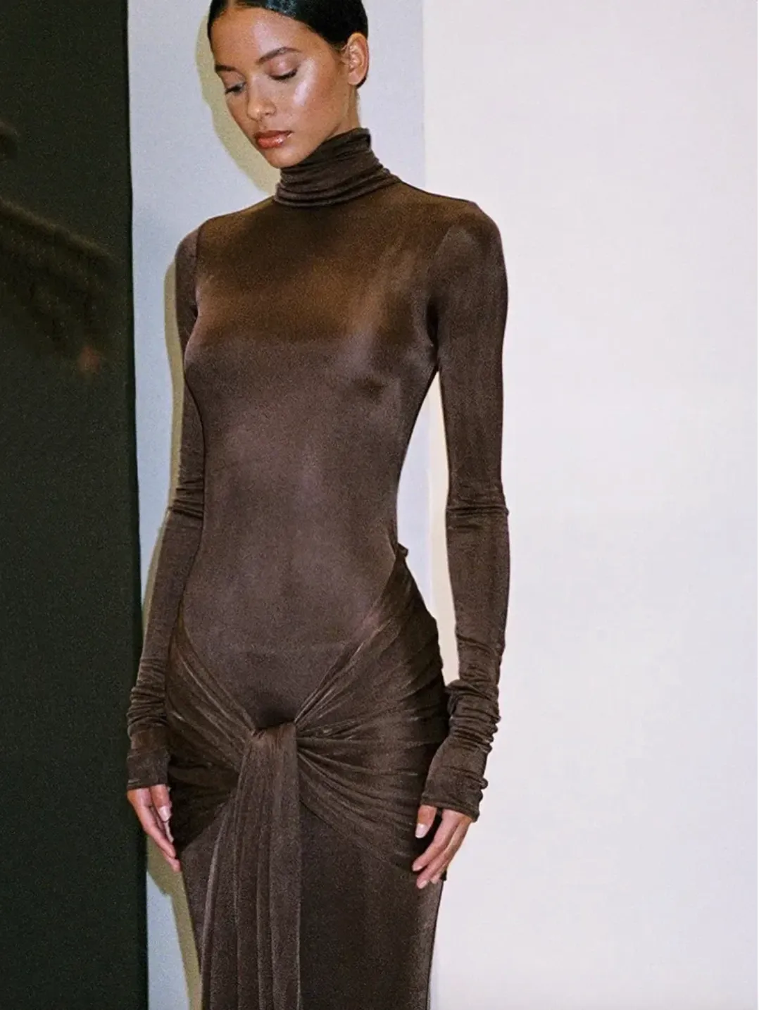 Bodycon Maxi Dress Long Sleeves Elegant Dress Party Dress Cocktail Dress FRYA