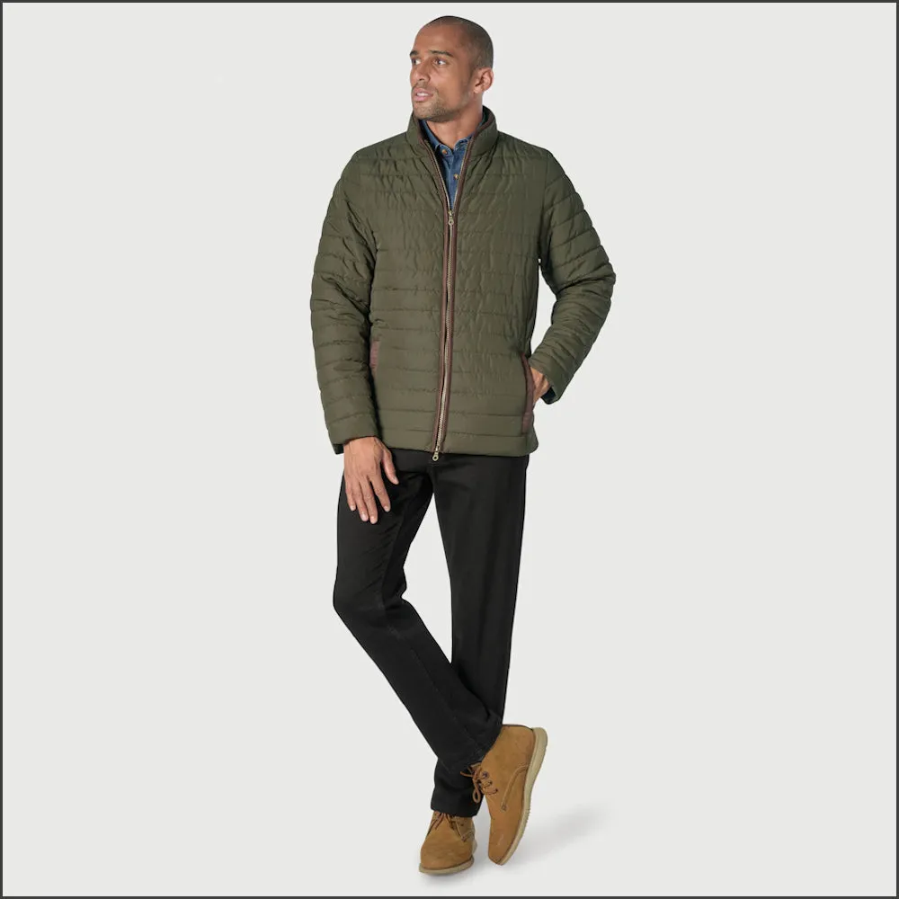 Brook Taverner Orlando Olive Quilted Puffer Jacket Casual==