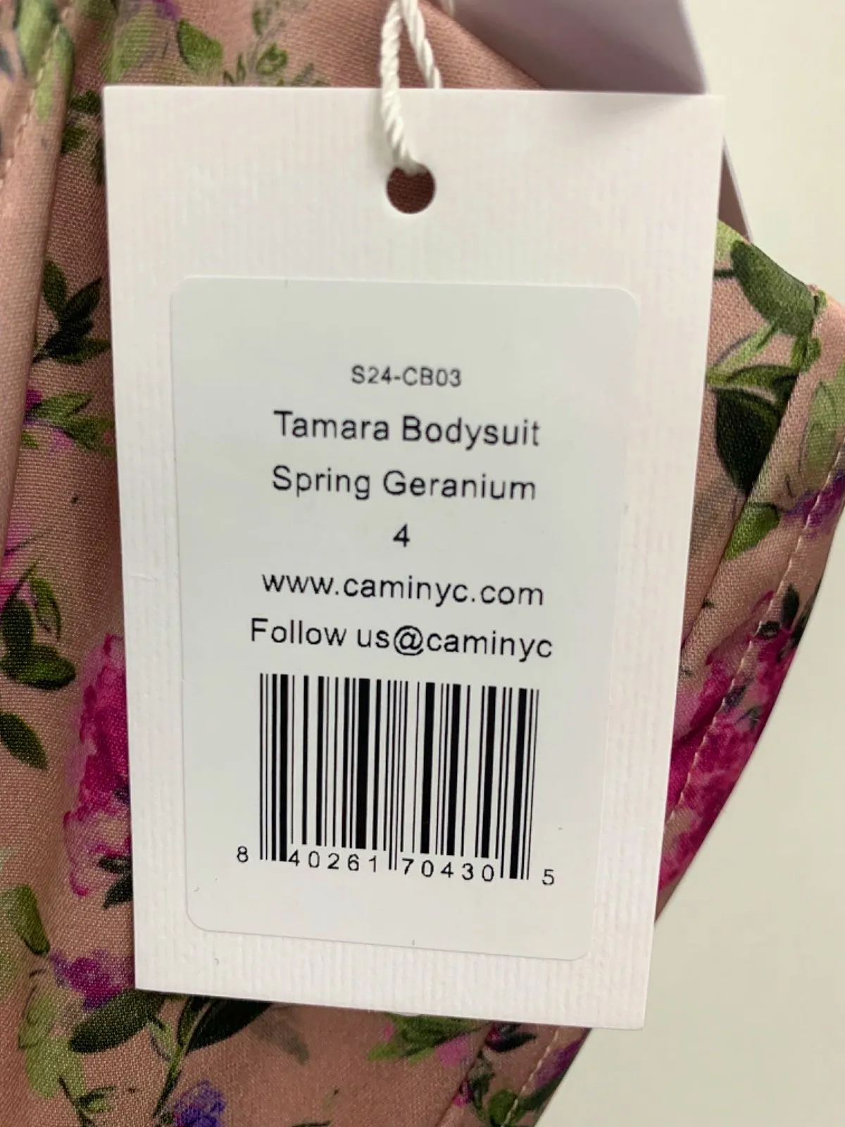 Cami NYC Spring Geranium Tamara Bodysuit Size UK 4