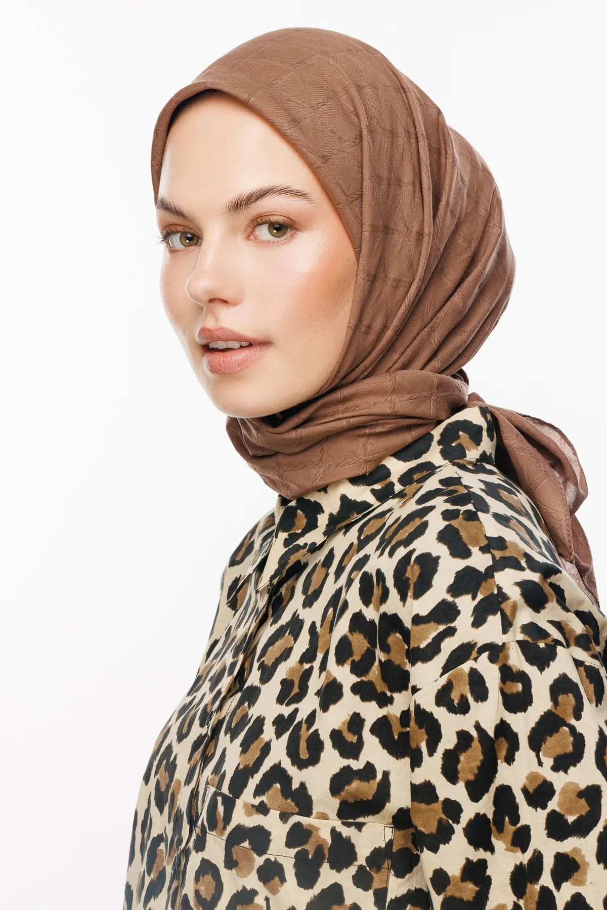 Canyon Bamboo Jacquard Square Scarf