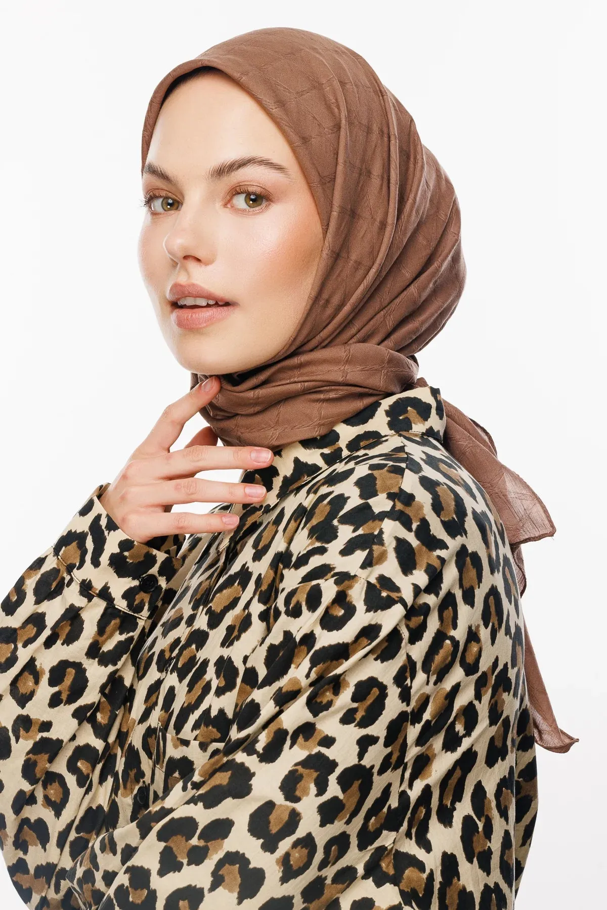 Canyon Bamboo Jacquard Square Scarf
