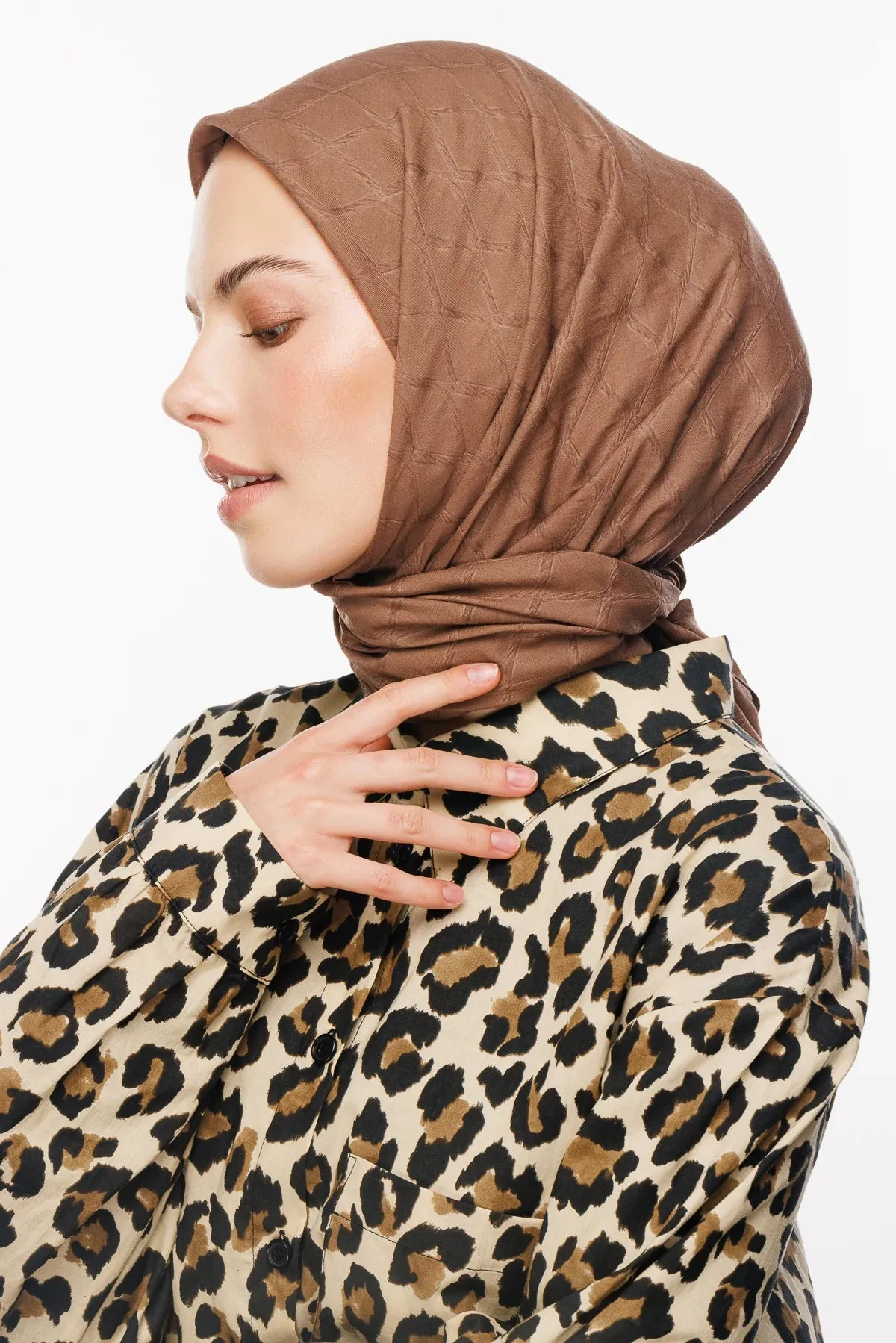 Canyon Bamboo Jacquard Square Scarf
