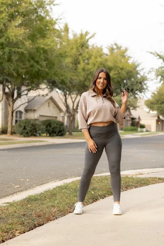 Charcoal Crossover Leggings