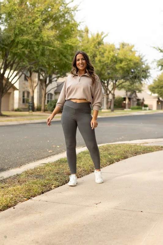 Charcoal Crossover Leggings