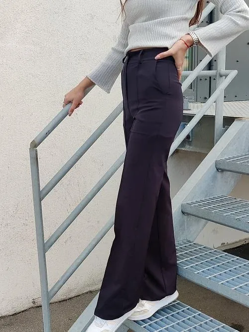 Classic wide pants navy
