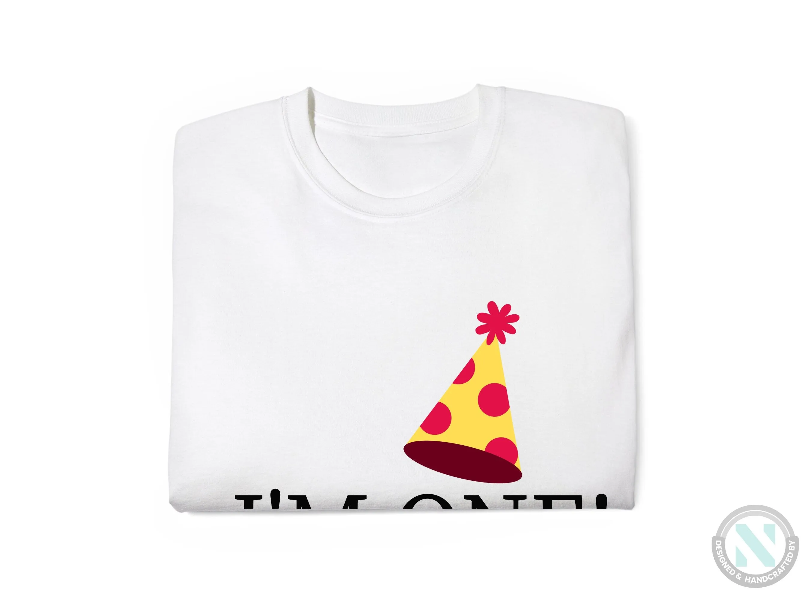 Custom Name Baby Boy's Short Sleeve Bodysuit with I'm One Text