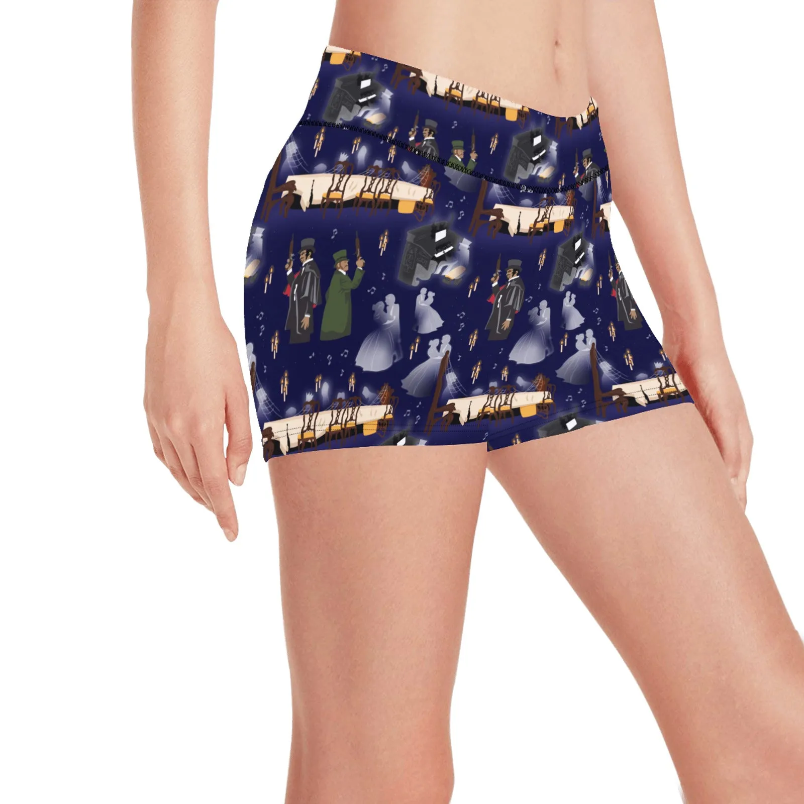 Disney Haunted Mansion Haunted Ballroom Women's Short Leggings