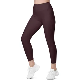 ELEVATED ESSENTIALS, THE PERFECT SIDE POCKET LEGGING CABERNET