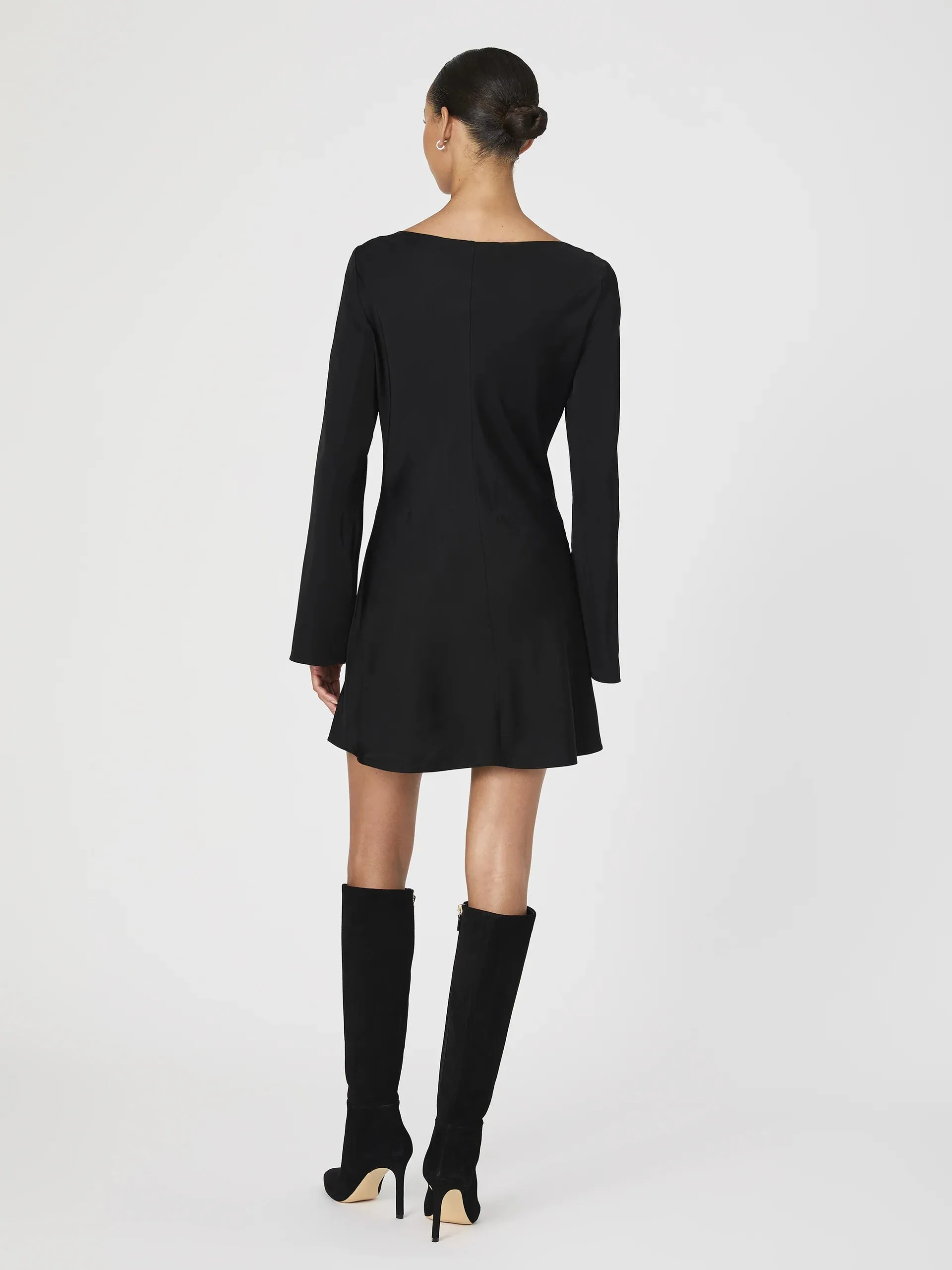 Ennis Satin Longsleeve Mini Dress
