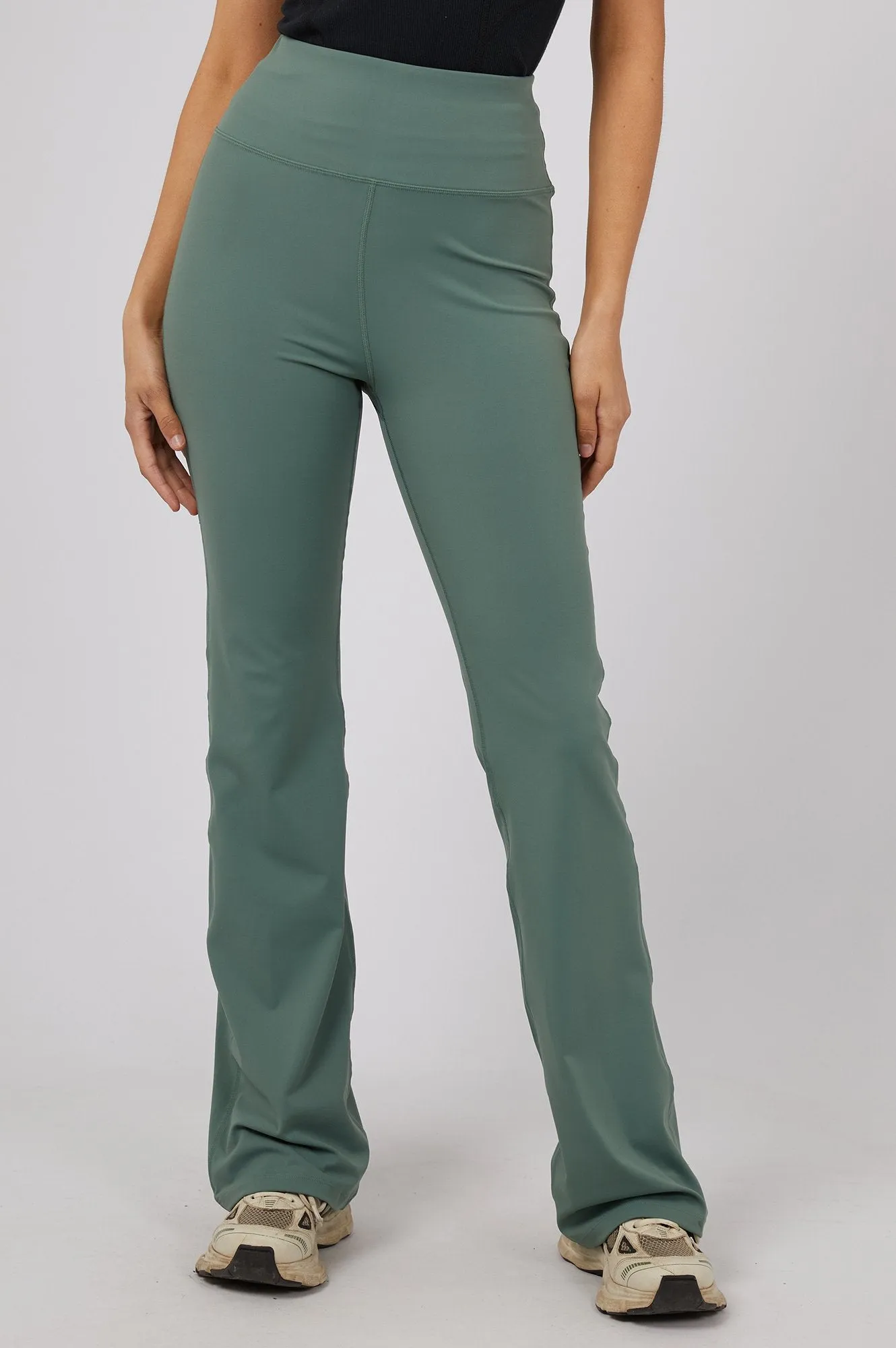Eve Active Flared Leggings - Green
