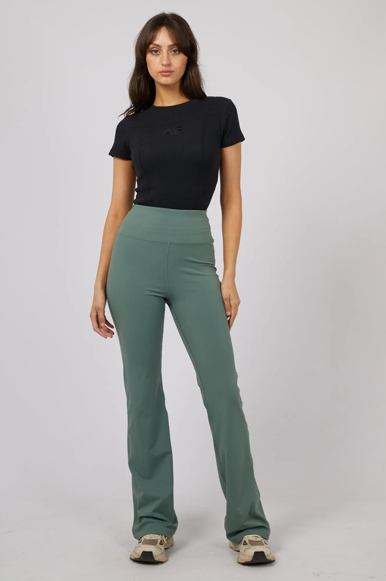 Eve Active Flared Leggings - Green