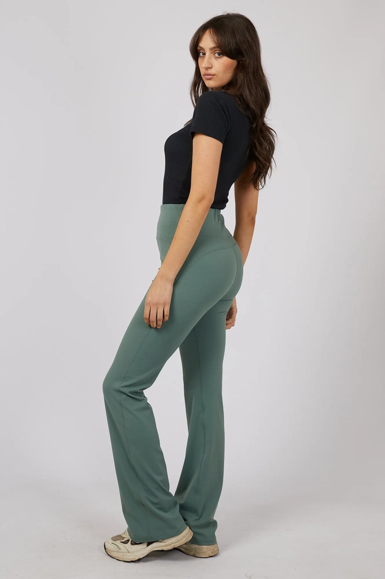 Eve Active Flared Leggings - Green