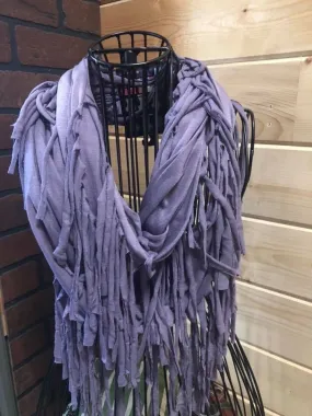 Fringe Tassel Scarf Lt Purple