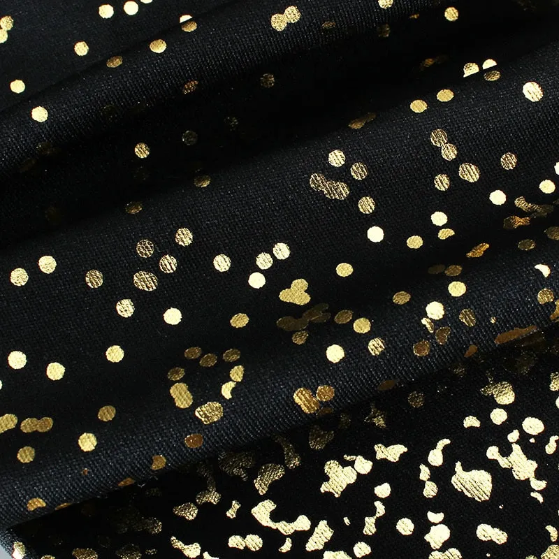 Gold Dripped Gym Leggings - Pink, White, Black