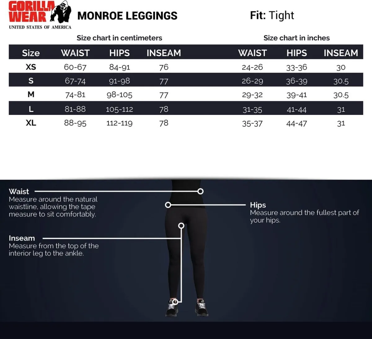 Gorilla Wear Monroe Leggings - Black