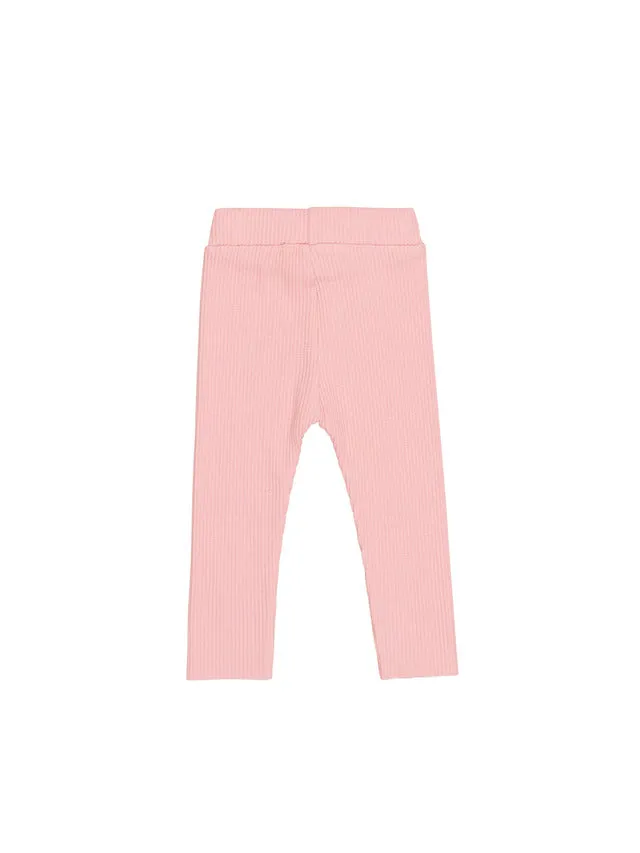 HUXBABY Dusty Rose Rib Legging