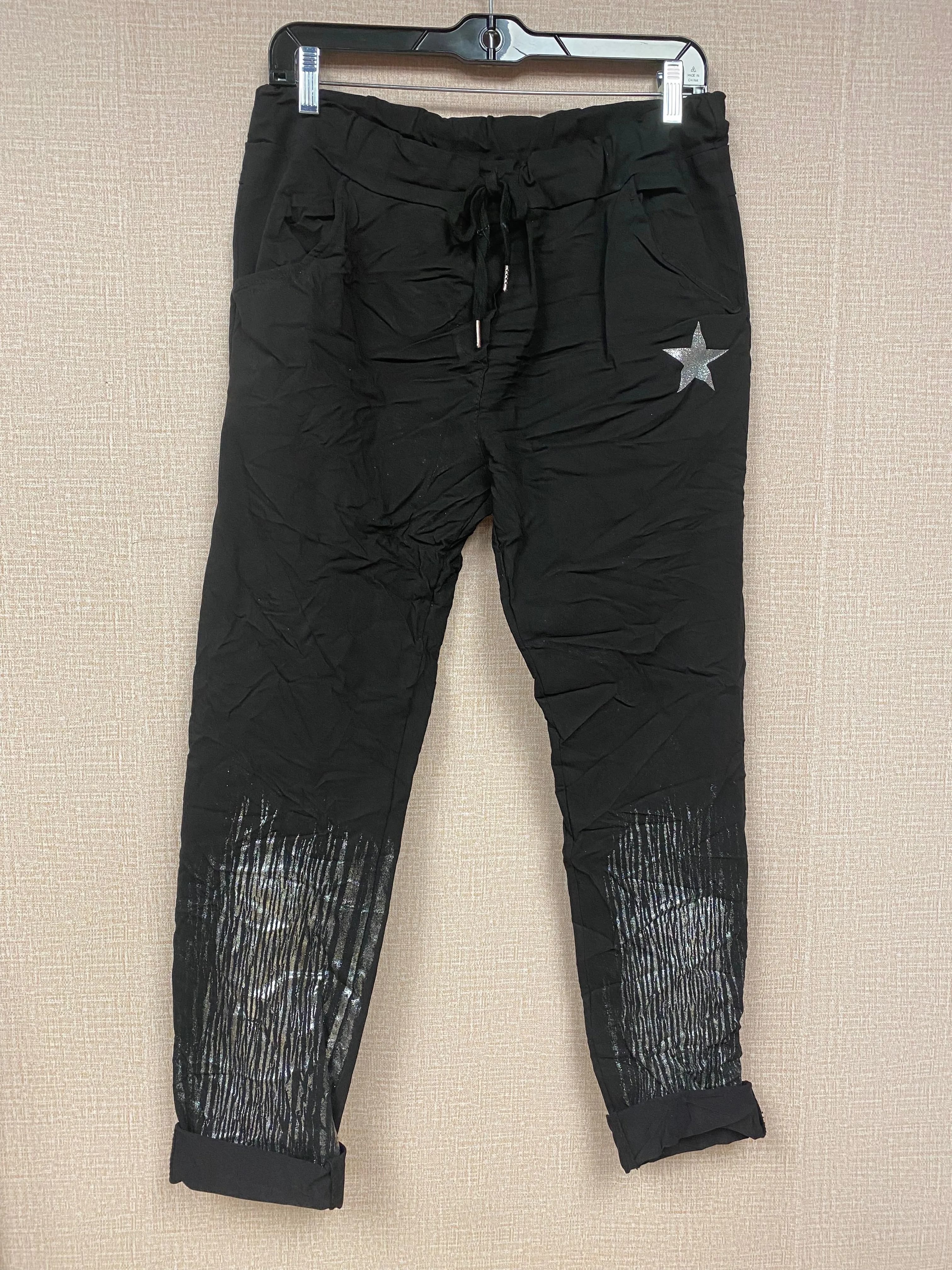 Italian women printed joggers