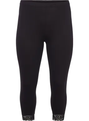 Kvartleggings með Blúndu