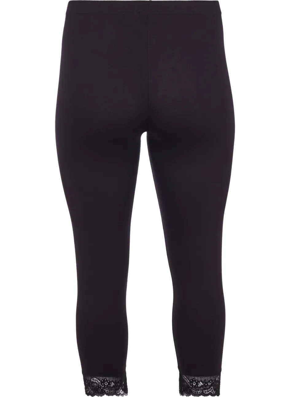 Kvartleggings með Blúndu