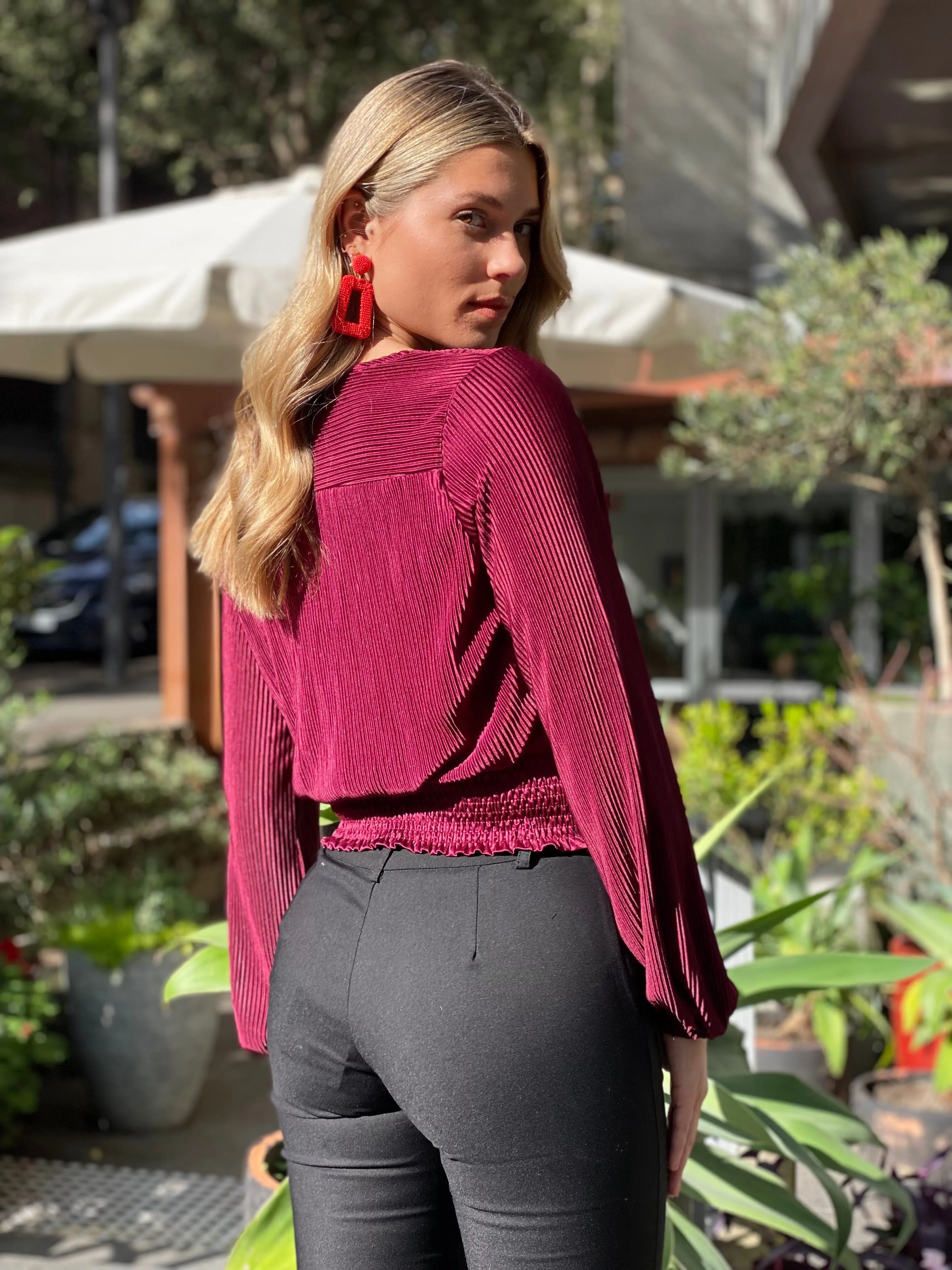LA1125-2SS wrap blouse