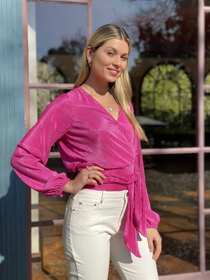 LA1125-2SS wrap blouse