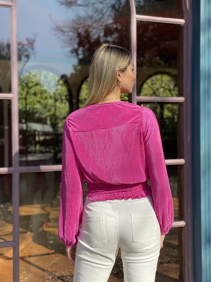 LA1125-2SS wrap blouse