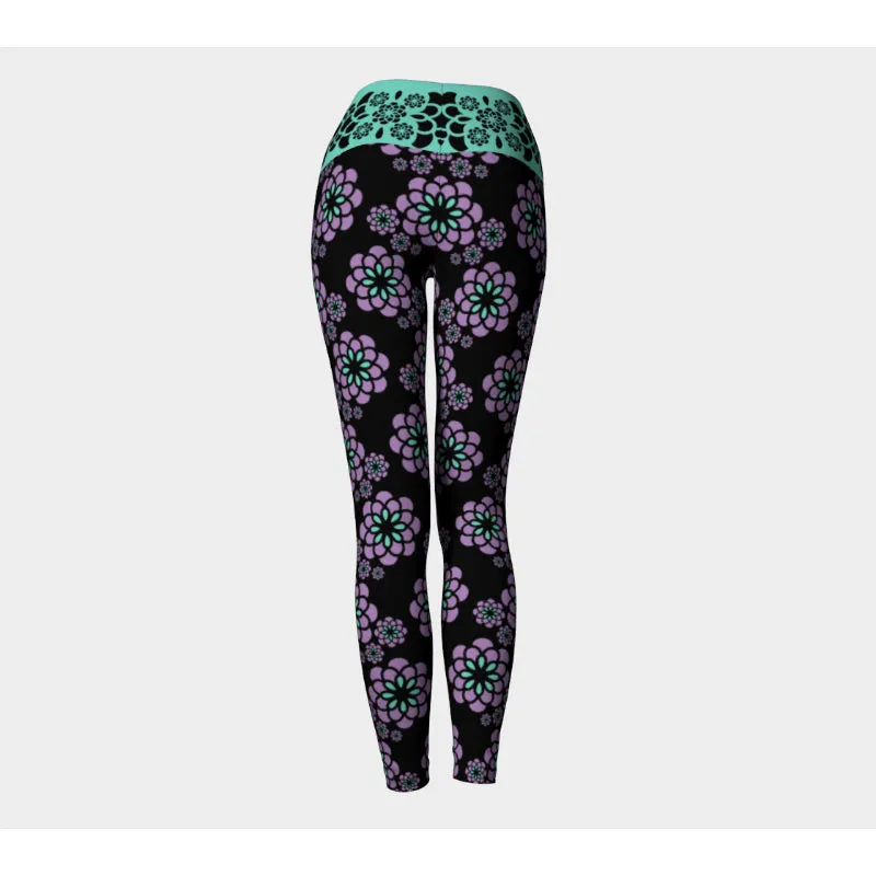 Lilac Zinnia Bubbles Leggings