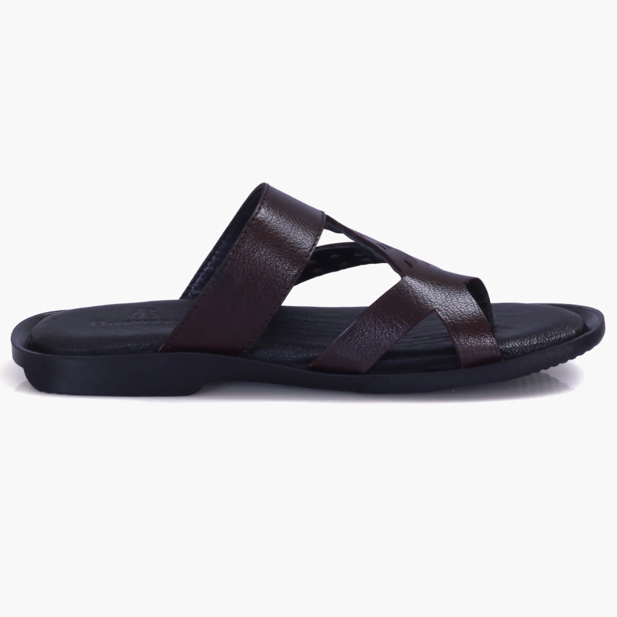 Luxurious Leather Slide Slippers for men's