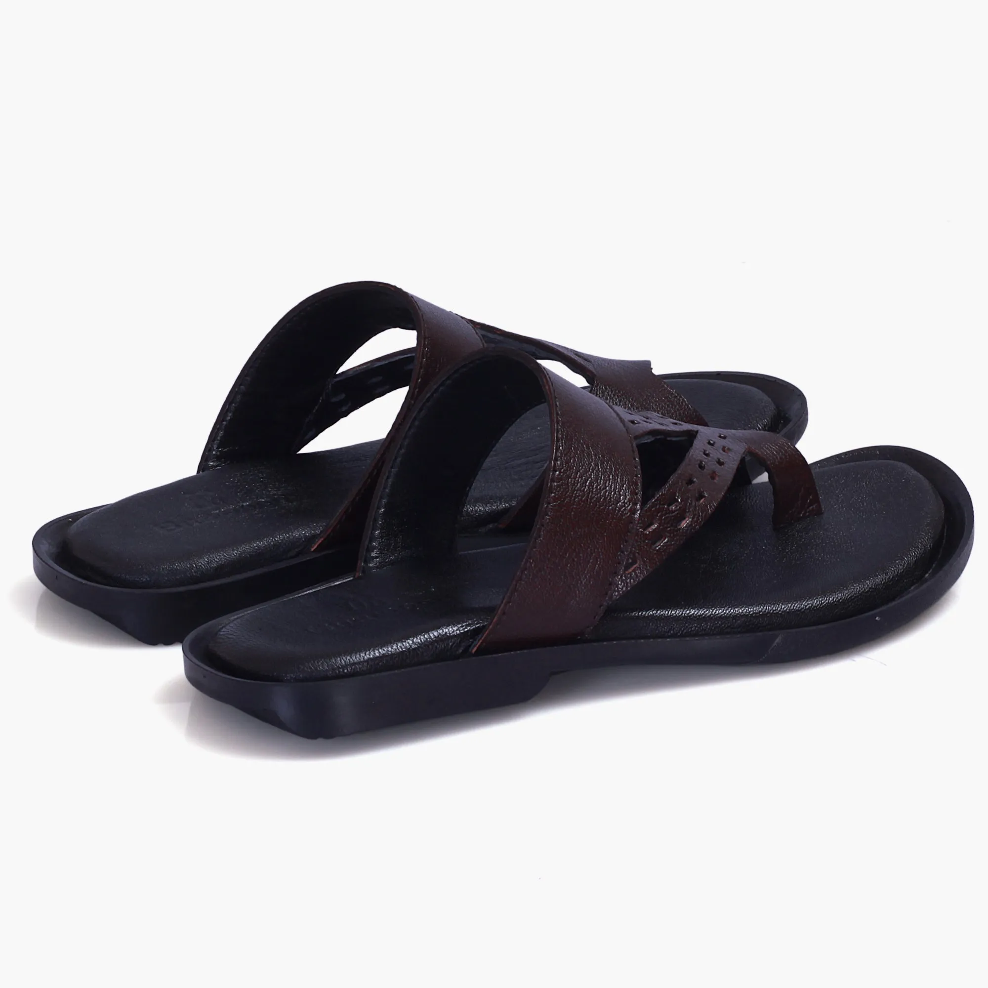 Luxurious Leather Slide Slippers for men's