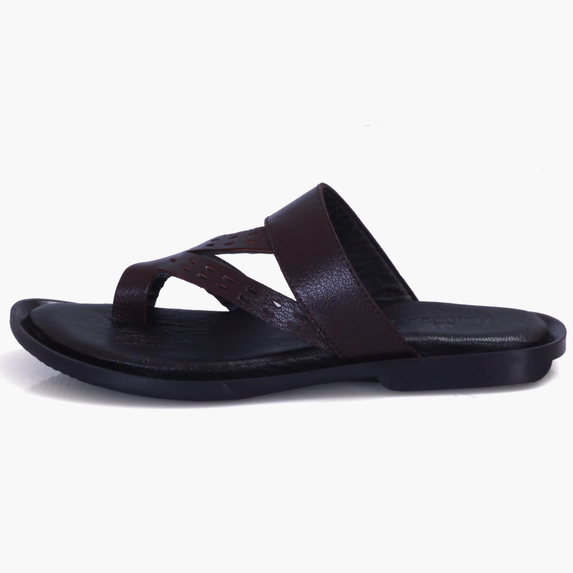 Luxurious Leather Slide Slippers for men's