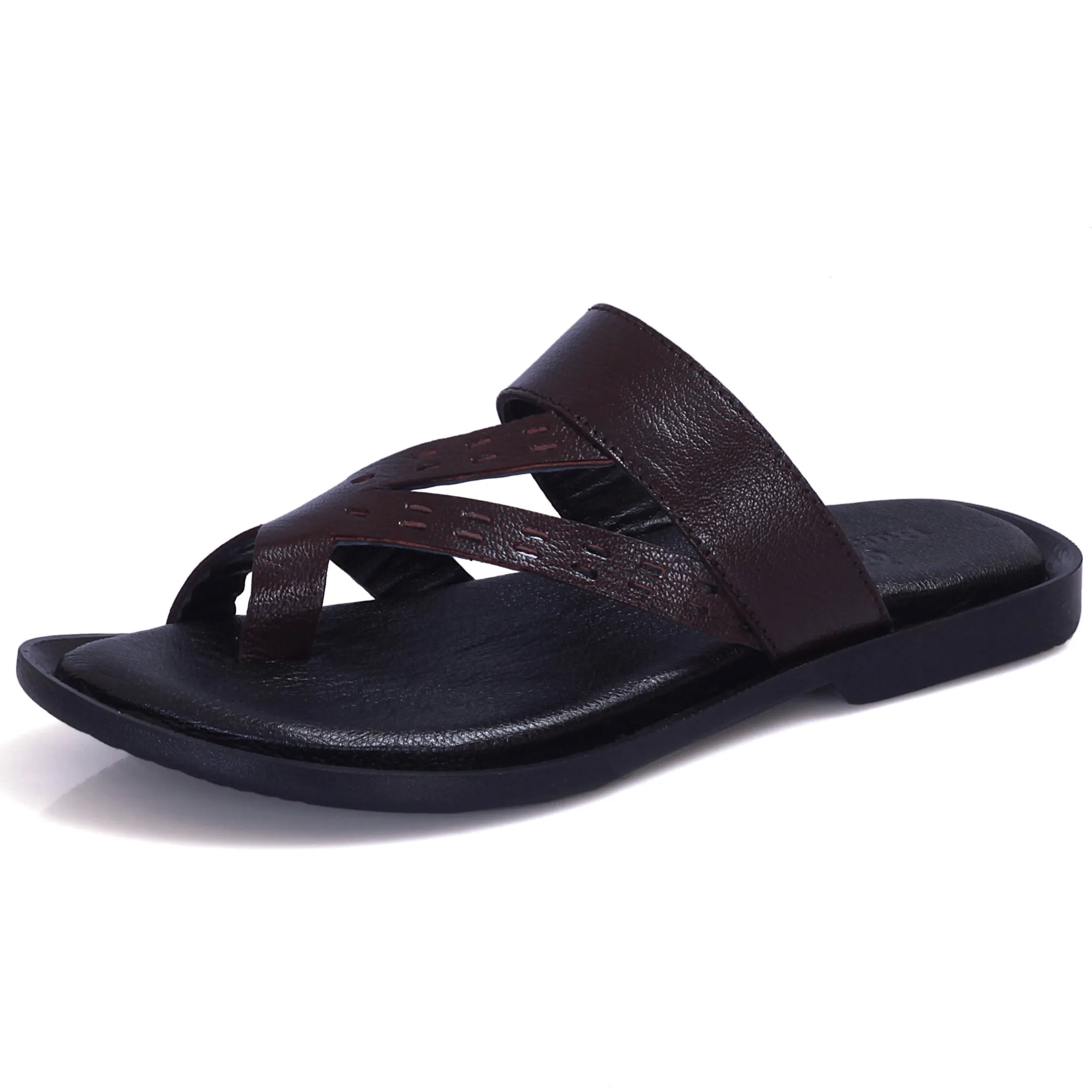 Luxurious Leather Slide Slippers for men's